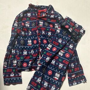 Size 10 Xmas Christmas Star Wars pajamas holiday Christmas soft